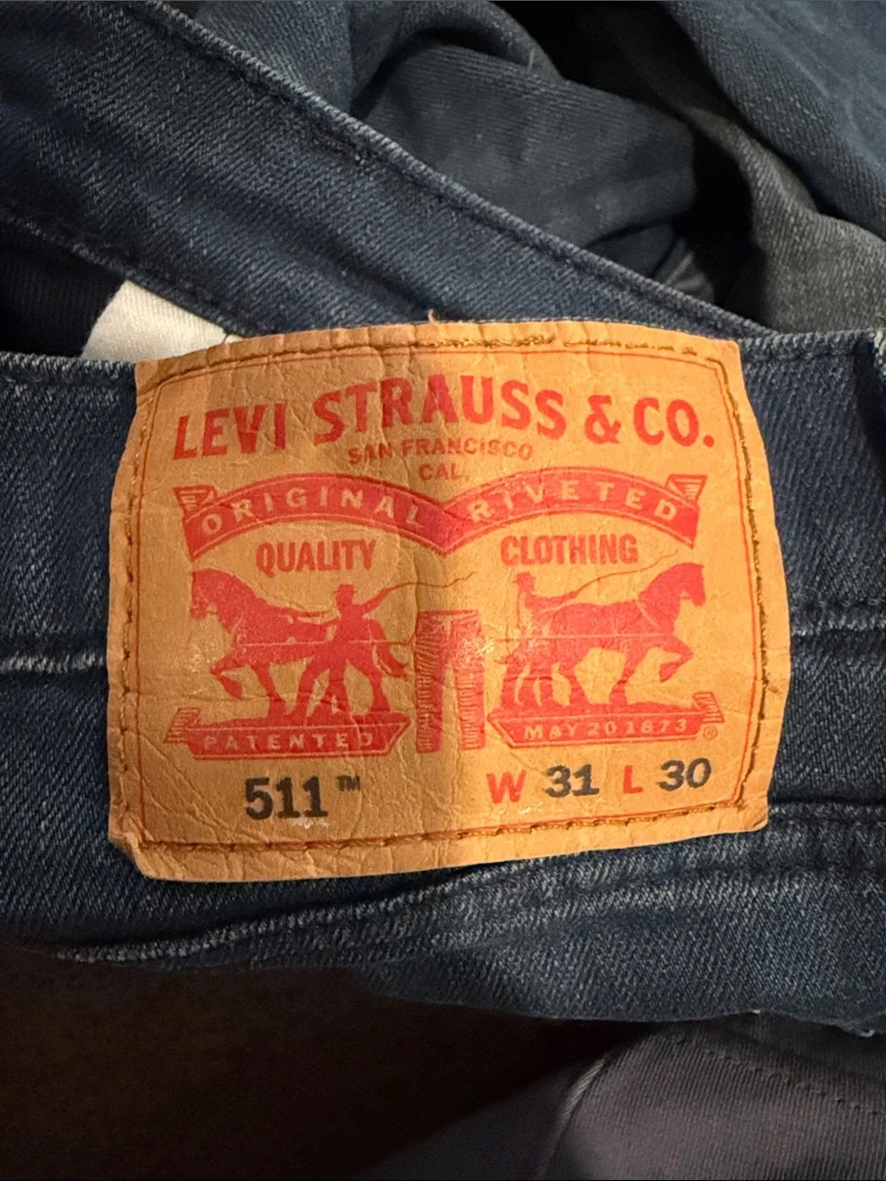 Levi's Men's Navy Straight-Leg Jeans